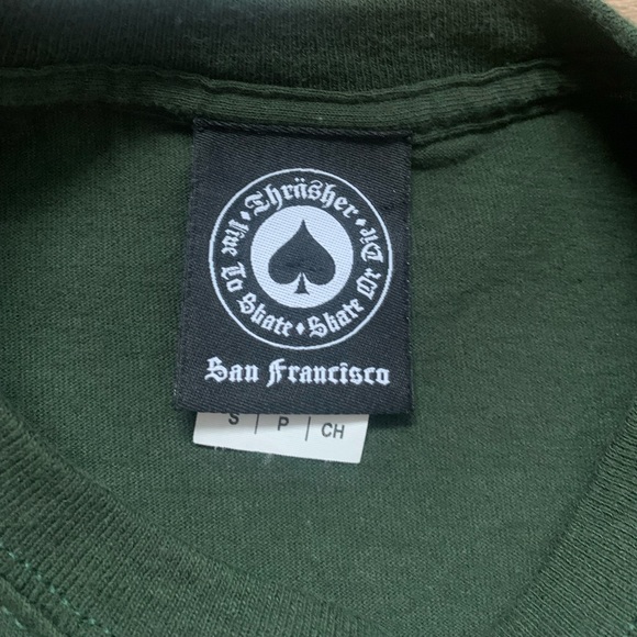 🛹Thrasher 100% cotton Size -S EUC No flaws to 📝 Live to Skate  Skate or Die - Picture 11 of 12